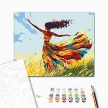 Tanz der Freiheit - Malen nach Zahlen Set auf Rahmen 40x50 cm