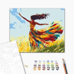   Tanz der Freiheit - Malen nach Zahlen Set auf Rahmen 40x50 cm