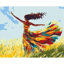 Tanz der Freiheit - Malen nach Zahlen Set auf Rahmen 40x50 cm