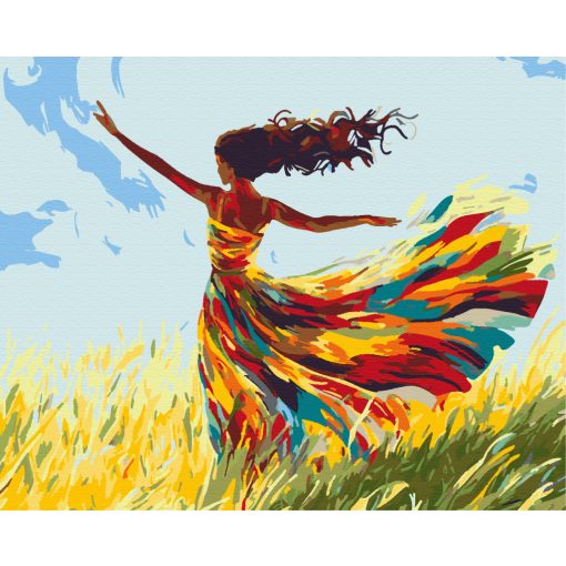 Tanz der Freiheit - Malen nach Zahlen Set auf Rahmen 40x50 cm