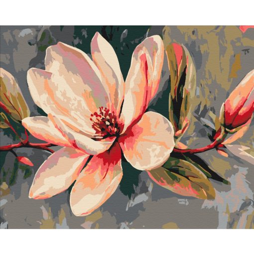 Magnolientanz - Malen nach Zahlen Set auf Rahmen 40x50 cm