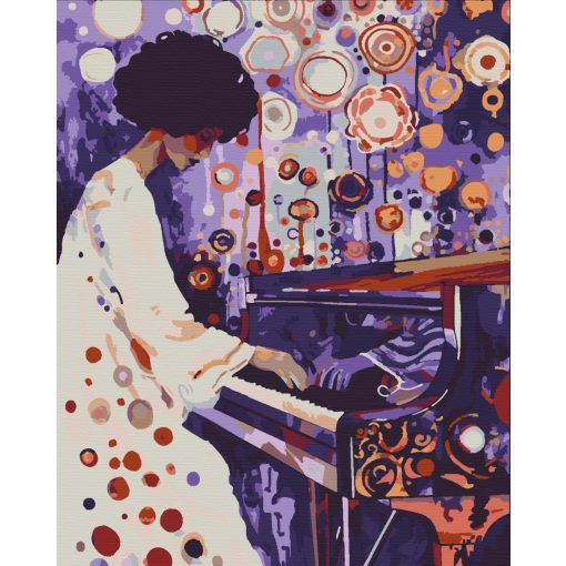 Lila Harmonien - Malen nach Zahlen Set auf Rahmen 40x50 cm