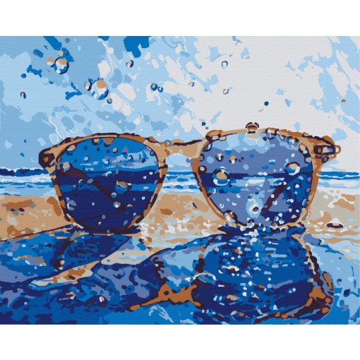 Meeresreflexion – Malen nach Zahlen Set auf Rahmen 40x50 cm