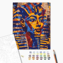   Tutanchamuns Geheimnis – Malen nach Zahlen Set auf Rahmen 40x50 cm