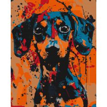 Farbtupfen-Freund – Malen nach Zahlen Set auf Rahmen 40x50 cm