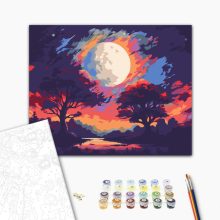 In den Farben der Nacht – Malen nach Zahlen Set auf Rahmen 40x50 cm