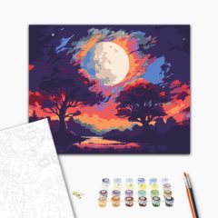   In den Farben der Nacht – Malen nach Zahlen Set auf Rahmen 40x50 cm