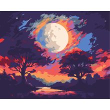 In den Farben der Nacht – Malen nach Zahlen Set auf Rahmen 40x50 cm