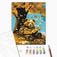 Bärenmärchen – Malen nach Zahlen Set auf Rahmen 40x50 cm