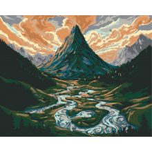 Das Herz des Tals – Malen nach Zahlen Set auf Rahmen 40x50 cm