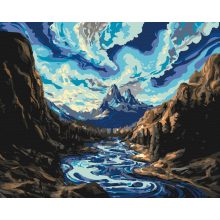 Symphonie von Himmel und Wasser – Malen nach Zahlen Set auf Rahmen 40x50 cm