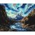   Symphonie von Himmel und Wasser – Malen nach Zahlen Set auf Rahmen 40x50 cm