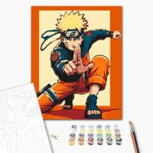 Ninja aus Konoha – Malen nach Zahlen Set auf Rahmen 40x50 cm