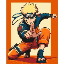 Ninja aus Konoha – Malen nach Zahlen Set auf Rahmen 40x50 cm