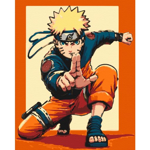 Ninja aus Konoha – Malen nach Zahlen Set auf Rahmen 40x50 cm