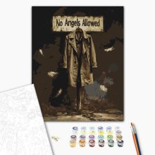 Gefallener Engel – Malen nach Zahlen Set auf Rahmen 40x50 cm