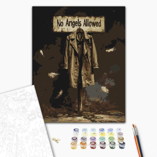 Gefallener Engel – Malen nach Zahlen Set auf Rahmen 40x50 cm