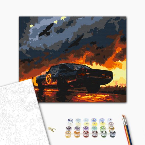 Auf der Jagd – Malen nach Zahlen Set auf Rahmen 40x50 cm