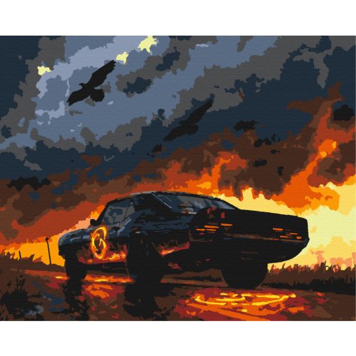 Auf der Jagd – Malen nach Zahlen Set auf Rahmen 40x50 cm