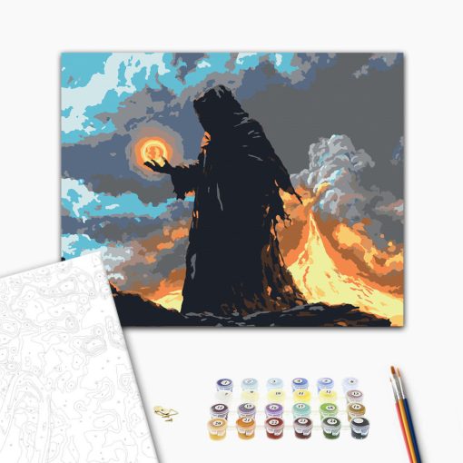 Zauberer des Schicksals – Malen nach Zahlen Set auf Rahmen 40x50 cm