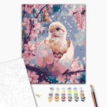 Erwachen des Frühlings - Malen nach Zahlen Set auf Rahmen 40x50