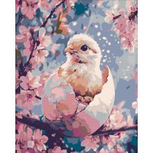 Erwachen des Frühlings - Malen nach Zahlen Set auf Rahmen 40x50