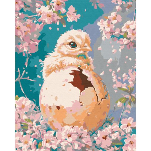 Flaum und Blüte – Malen nach Zahlen Set auf Rahmen 40x50 cm