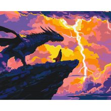 Hüter der Blitze – Malen nach Zahlen Set auf Rahmen 40x50 cm