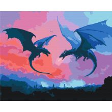 Zorn des Himmels – Malen nach Zahlen Set auf Rahmen 40x50 cm