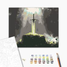 Legende im Licht eingeschlossen – Malen nach Zahlen Set auf Rahmen 40x50 cm