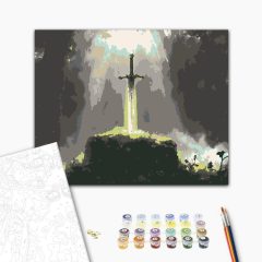   Legende im Licht eingeschlossen – Malen nach Zahlen Set auf Rahmen 40x50 cm