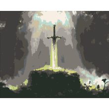 Legende im Licht eingeschlossen – Malen nach Zahlen Set auf Rahmen 40x50 cm