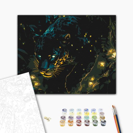 Der Geist des Dschungels – Malen nach Zahlen Set auf Rahmen 40x50 cm