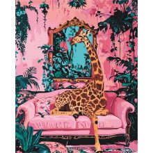 Sofa-Safari – Malen nach Zahlen Set auf Rahmen 40x50 cm