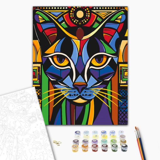 Liebling des Pharaos – Malen nach Zahlen Set auf Rahmen 40x50 cm