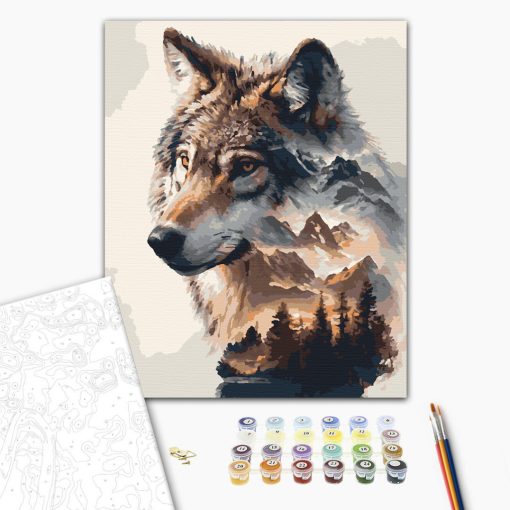 Der Geist der Wildnis – Malen nach Zahlen Set auf Rahmen 40x50 cm