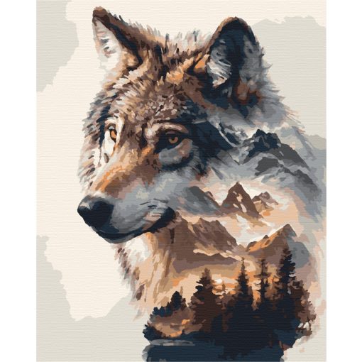 Der Geist der Wildnis – Malen nach Zahlen Set auf Rahmen 40x50 cm