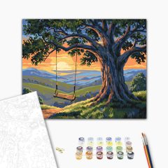   Schaukelpflänzchen – Malen nach Zahlen Set auf Rahmen 40x50 cm