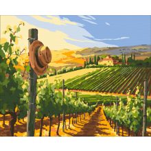 Zwischen den Weinstöcken – Malen nach Zahlen Set auf Rahmen 40x50 cm