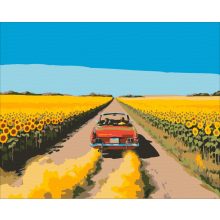 Auf dem Weg in den Sommer – Malen nach Zahlen Set auf Rahmen 40x50 cm