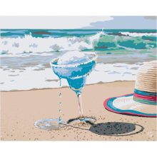 Erfrischendes Blau – Malen nach Zahlen Set auf Rahmen 40x50 cm