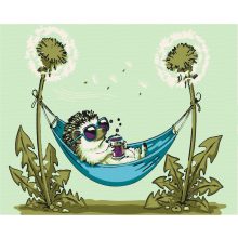 Löwenzahnpause – Malen nach Zahlen Set auf Rahmen 40x50 cm