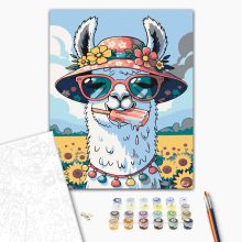 Löwenzahnpause – Malen nach Zahlen Set auf Rahmen 40x50 cm