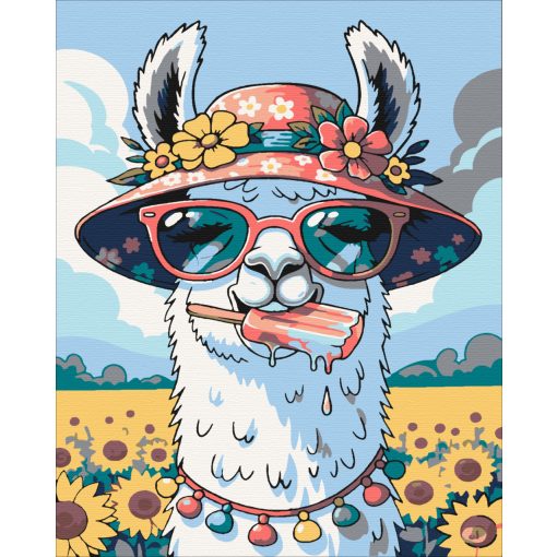 Löwenzahnpause – Malen nach Zahlen Set auf Rahmen 40x50 cm