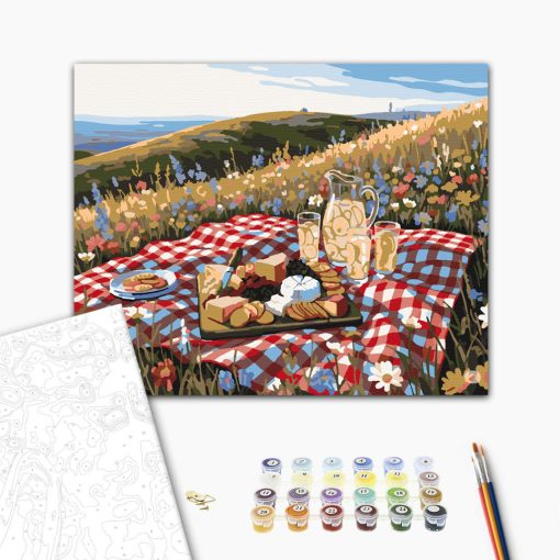 Picknick – Malen nach Zahlen Set auf Rahmen 40x50 cm