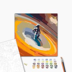   Flucht aus der Singularität – Malen nach Zahlen Set auf Rahmen 40x40 cm