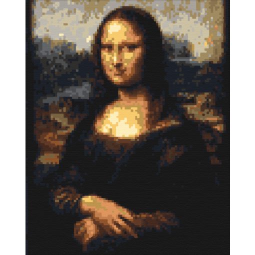 Mona Lisa – Pixelart – Malen nach Zahlen Set auf Rahmen 40x50 cm