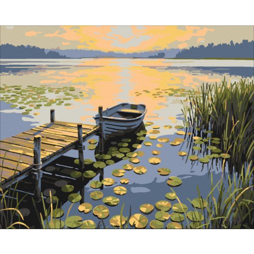 Idylle am Wasser – Malen nach Zahlen Set auf Rahmen 40x50 cm