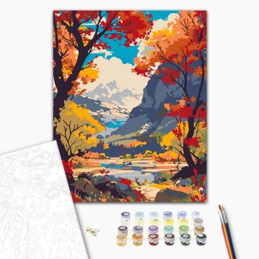 Vielfältige Natur – Malen nach Zahlen Set auf Rahmen 40x50 cm