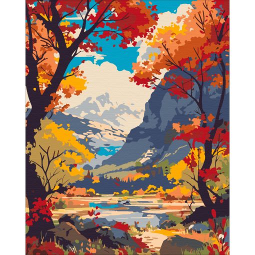 Vielfältige Natur – Malen nach Zahlen Set auf Rahmen 40x50 cm